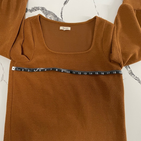 Madewell Ribbed Top in Honey (XL) - Picture 6 of 7